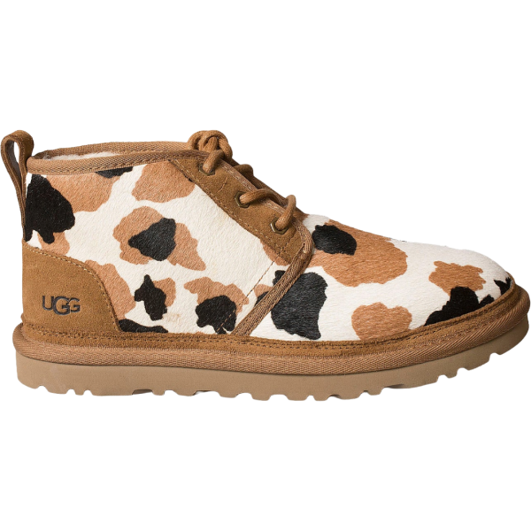 UGG Neumel Cow Print Chestnut
