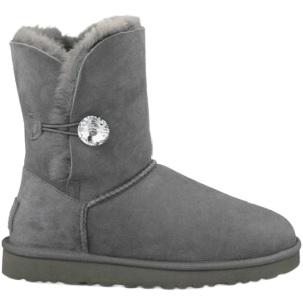 UGG Mini Bailey Button Bling Boot - Boots, Gray