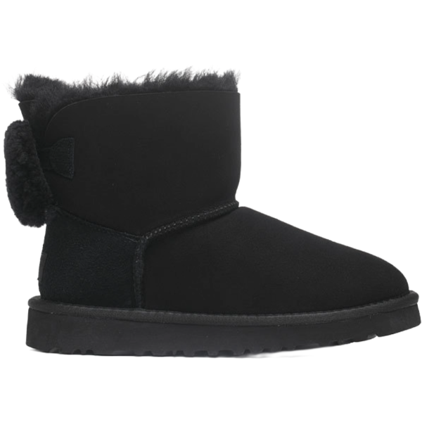 UGG Women's Mini Pouf Crystal Bow - Black