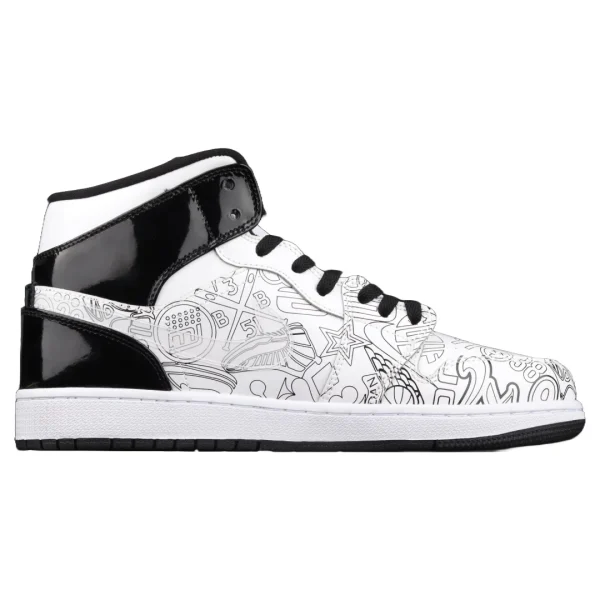 Air Jordan 1 Mid Hand Drawn Doodle
