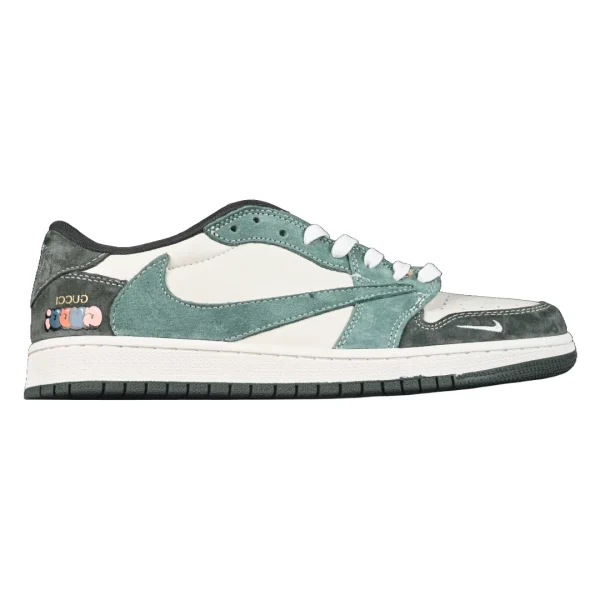 Air Jordan Low 1 x Travis Scott x Gucci White & Olive