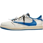 Fragment Design  Air Jordan 1 Low OG White Blue - Afbeelding 2