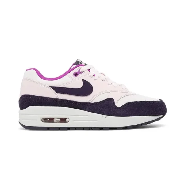 NIKE AIR MAX 1 LIGHT SOFT PINK GRAND PURPLE SNEAKERS
