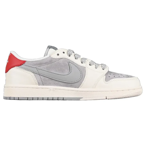 Travis Scott AJ1 Low x Stussy 'Grey White Red'