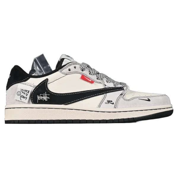 Travis Scott AJ1 Low x Stussy 'Silver