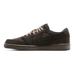 Travis Scott x Air Jordan 1 Retro Low OG SP 'Velvet Brown' Sample - Afbeelding 3