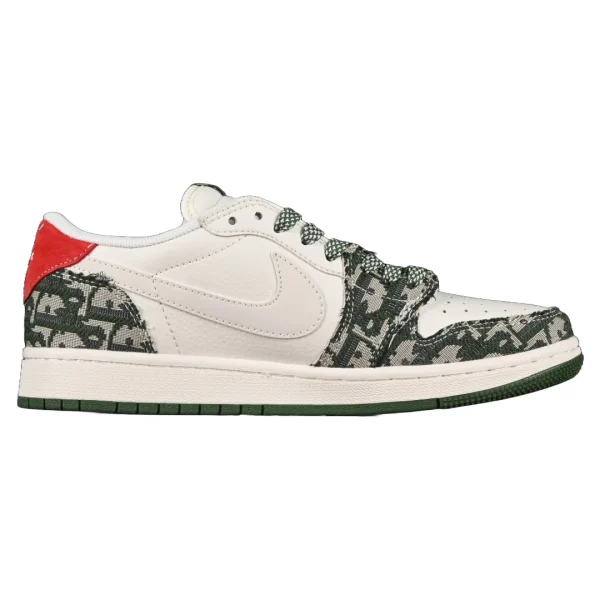 Travis Scott X Fragment Design X Air Jordan 1 Low Og Sp Off White Green Red